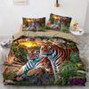 3D Printed Animal Tiger Comfortable Duvet Quilt Cover Pillowcase Bedding Set Children Bedroom Decoration Home Textile