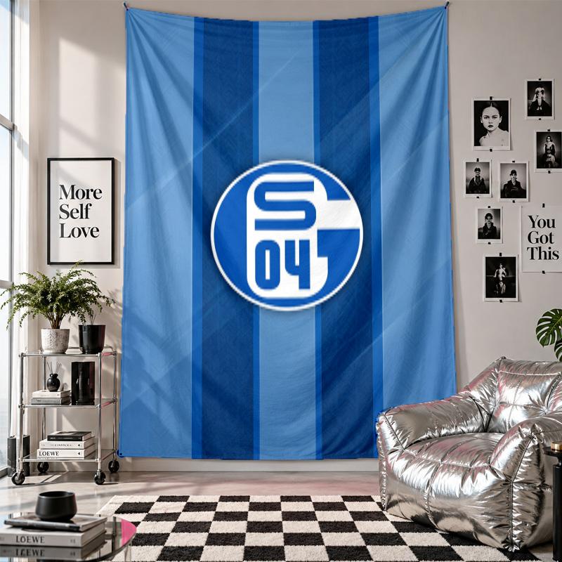 Schalke 04 Wall Tapestry Home Decor Wall Hanging Cloth for Bedroom Living Room Background