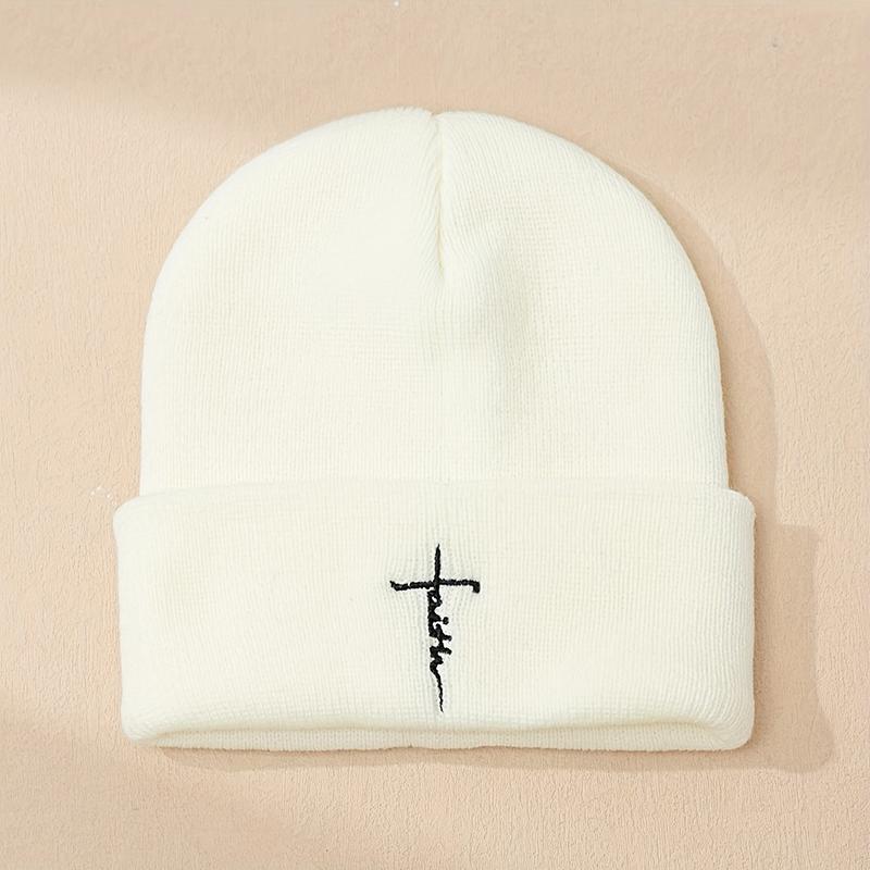 Осень и Зима Универсальная Однотонная Шерстяная Шапка Для Мужчин Для Тепла на Открытом Воздухе и Защиты от Холода Шапка Хип-Хоп Мода Вышитая Вязаная Шапка