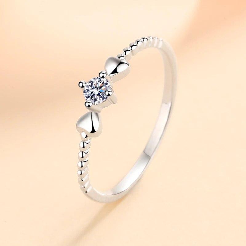 0.056-0.1CT 3mm VVS Moissanite Stackable Rings for Women Female Wedding Band Match Diamond S925 Sterling Silver Jewelry