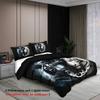 Комплект пододеяльника с 3D-принтом с узором черных и белых тигров, мягкий и удобный комплект постельного белья в стиле дикой природы, комплект пододеяльника и наволочек