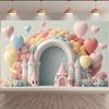 Newborn Baby 1st Birthday Party Backdrop Balloons Girl Boy Baby Shower Cake Smash Photography Background Decor Photo Studio Prop