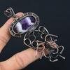 Sage Amethyst Gemstone Copper Wire Wrap Handmade Designer Pendant Jewelry For Gift