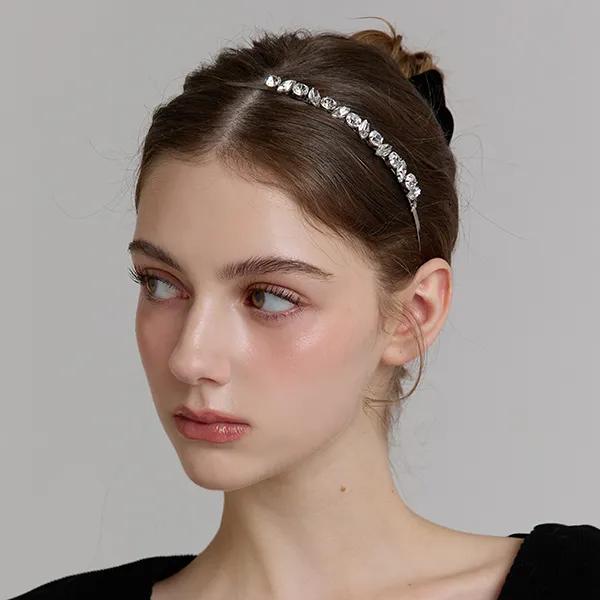 Овальная хрустальная повязка на голову JP-24-503HB