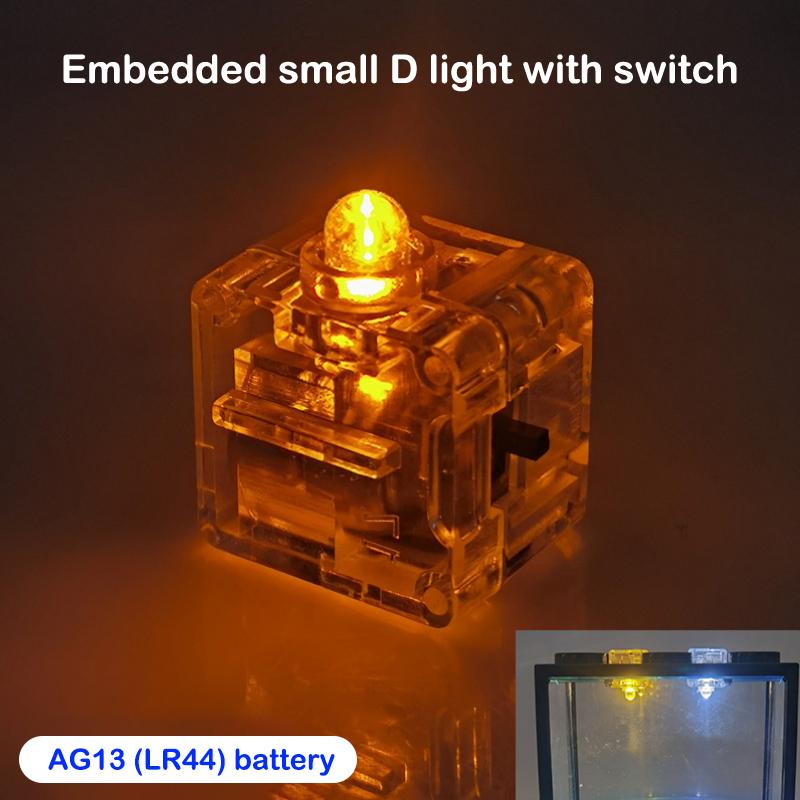 Aquarium Mini Fish Tank Reptile Pet Led Light Box Stackable Aquarium Cylinder Landscape Seaweed For Home Office Decoration