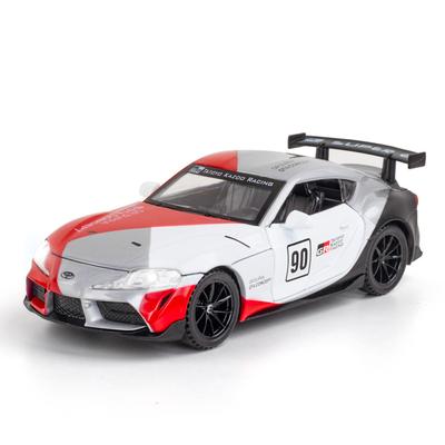 Масштаб 1/32 Toyota Supra GT4 Concept, литая под давлением модель автомобиля, игрушечный автомобиль с откатным механизмом, звуком и светом для детей, коллекция подарков для мальчиков и девочек