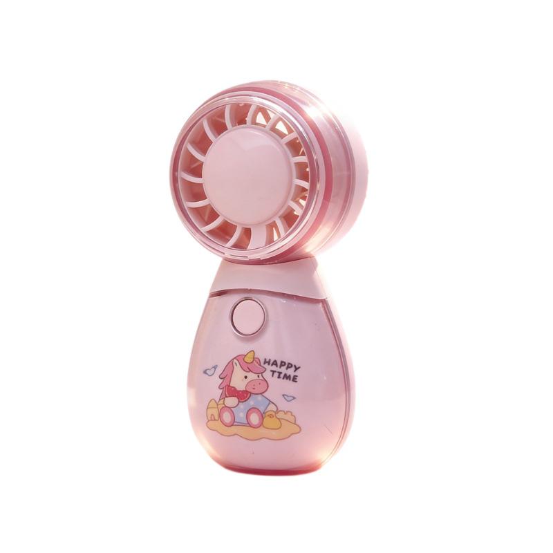 Mini Cartoon Handheld Fan: Lightweight, Portable, USB Rechargeable, 3-Speed for Summer