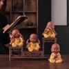 Керамика Маленький монах Фигурка маленькая статуэтка Креативные украшения для дома, комнаты, офиса Китайские специальные сувениры
