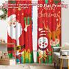 2pcs, 2D FLAT PRINTING Curtains (Without Rod) FestiveJoyScene Christmas Holiday Curtains with Digital Printing Polyester Easy