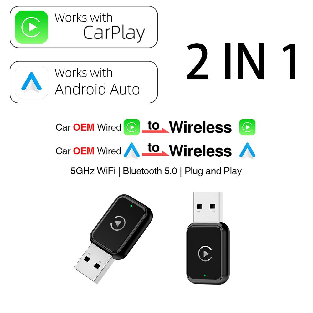 Беспроводной адаптер CarPlay Android Auto с низкой задержкой для Abarth Acura Alfa Romeo ASTON Martin Bentley Cadillac Chery Chrysler Jeep