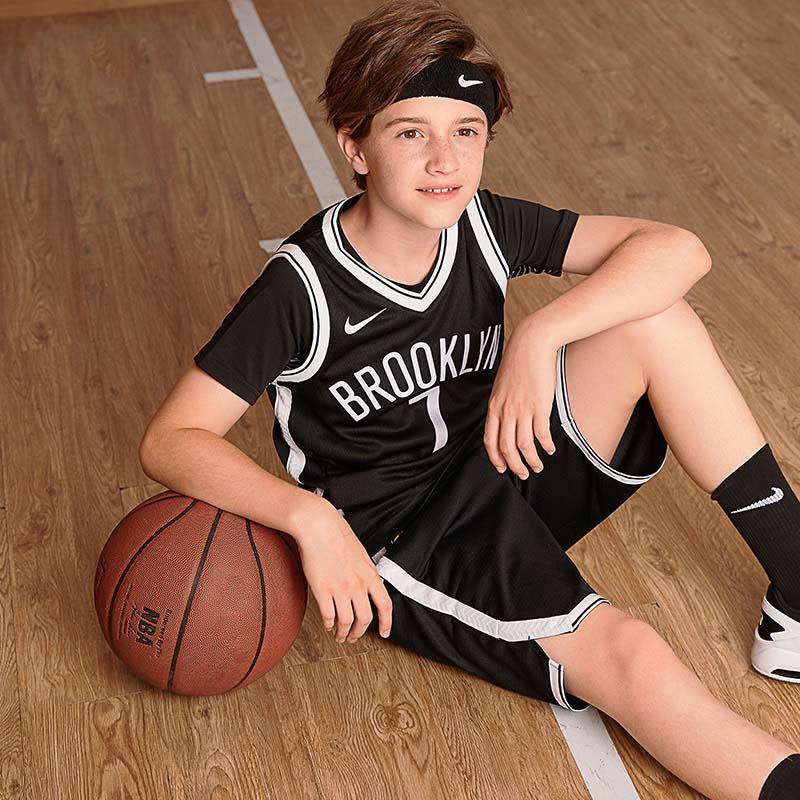 Nike Повседневный спортивный костюм Brooklyn Nets Durant 7 с принтом V-образный вырез для соревнований, тренировок, отдыха на природе, модный жилет для детей, топы, черный 3Z2B7BZ2P-NYNKD