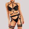 Trendy Women Sexy Body Harness Set Bondage Chest Harness Garter Leather Lingerie Suspender BDSM Gothic Swordbelt Fetish Clothing