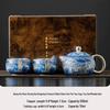 Zhou Hongjie Dunhuang Gilt Lotus Phoenix 3-Piece Teapot Tea Set