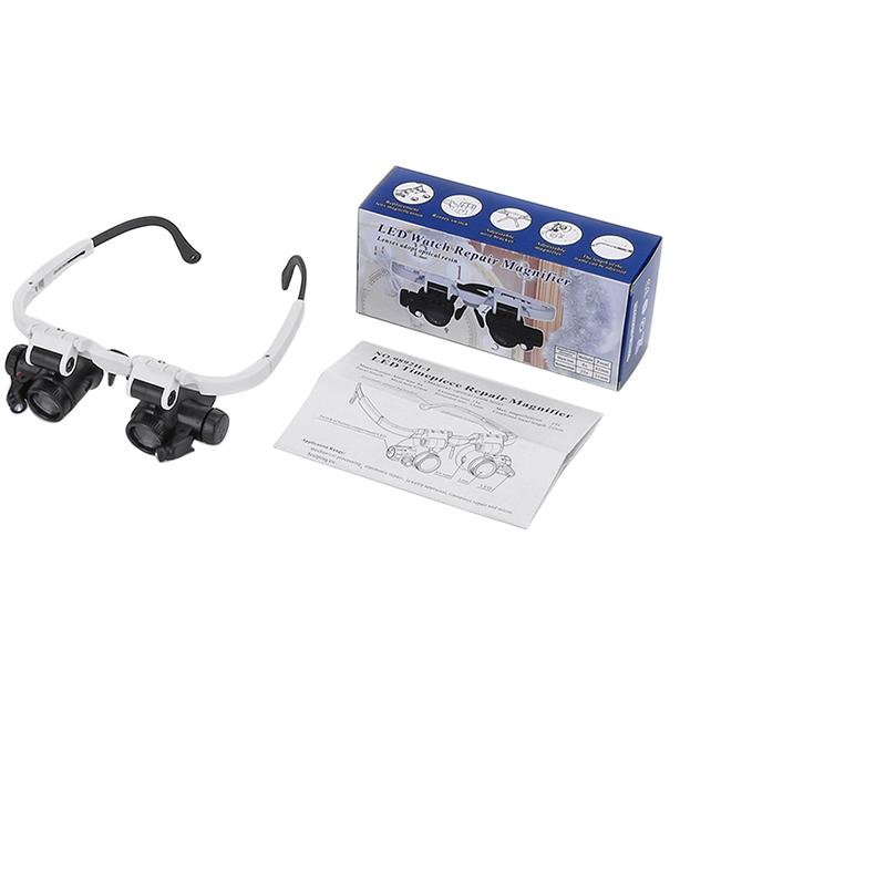 2022 8X/23X Двойной глаз Светодиодная лампа Лупа Очки Лупа Лупа