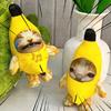 Crying Banana Cat Plush Pendant Cute Banana Cat Doll With Sound Keychain Car Bag Funny Pendant Kids Classmate Gifts