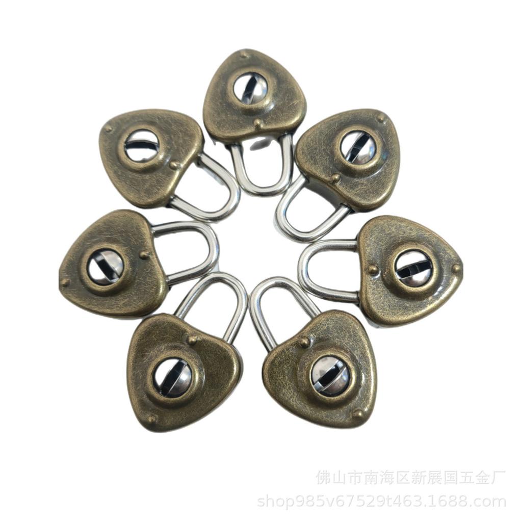 Mini Heart Shaped Lock with Key Wedding Keyed Padlocks Vintage Diary Book Suitcase Lock Mini Padlock for Anniversary