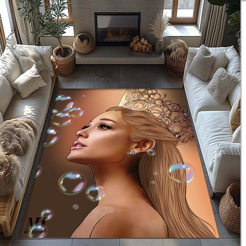 Soft Crystal Velvet Floor Rug,Ariana Grande Anti Slip Decorative Carpet, Plush Area Mat For Indoor Home Decoration