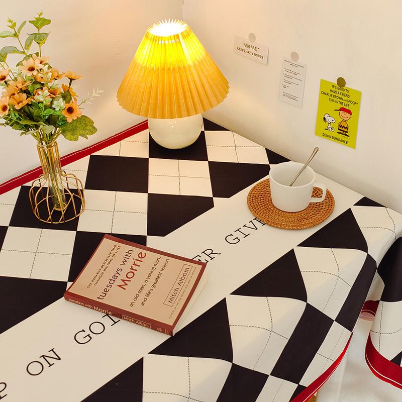 Small Fresh Student Flannel Tablecloth Desk Bedside Table Coffee Table Cover Cloth Photo Background Picnic Cloth