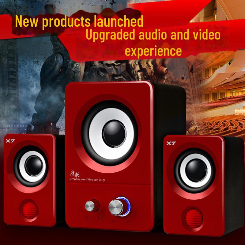 X7 Мини Мультимедийный Сабвуфер: Компактный динамик для настольного компьютера, ноутбука, мобильного устройства и домашнего использования