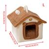 Pet Cat House Plush Enclosed With Handle Winter Pet Indoor House Cat Cave For Bedroom Garage Living Room Windowsill Balcony