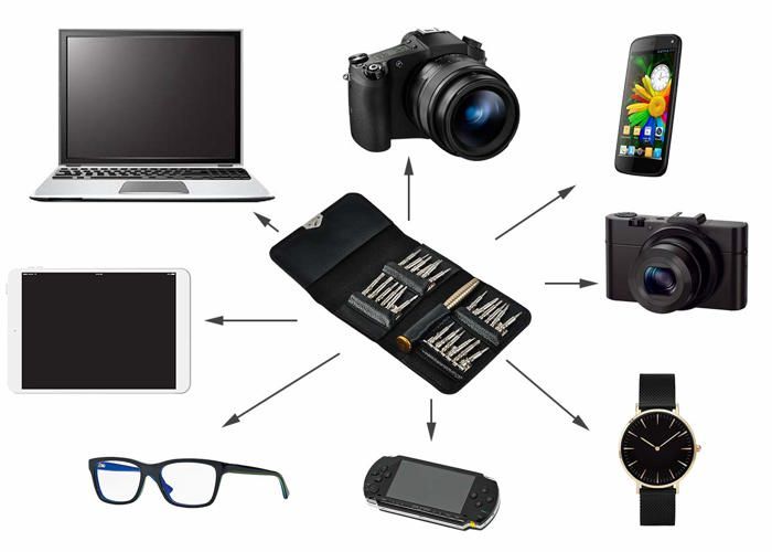 Kit outils de precision Tournevis aimantés avec Fente pour vis Torx 25 en 1 HDEO - 5902802905796