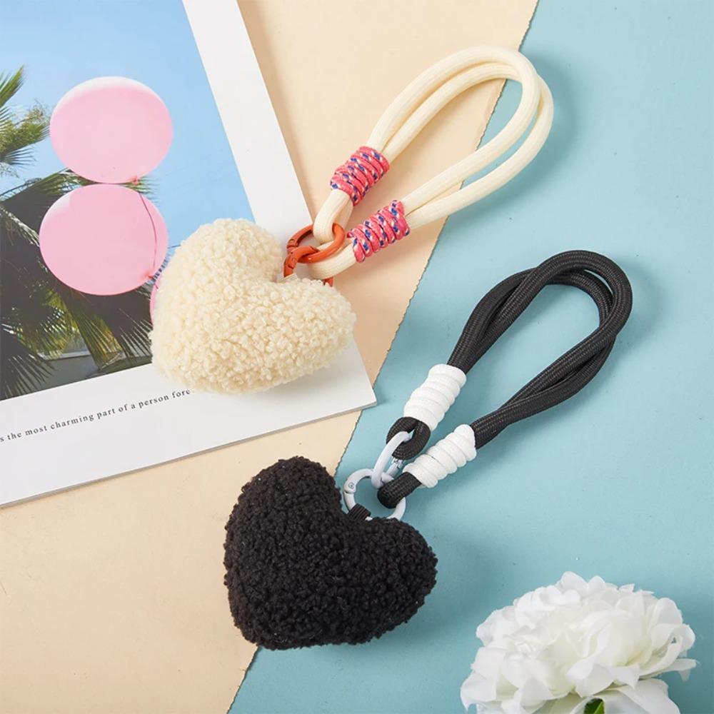 Плюшевый ремешок для телефона Красочные сумки Плетеный шнурок Милые подвесные аксессуары