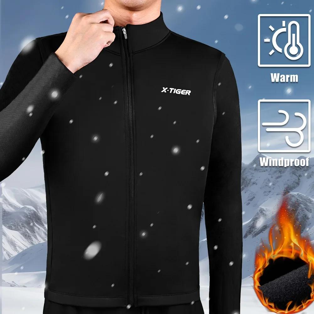 X-TIGER Warm Cycling Vest Windproof Loose Fleece Sleeveless Waistcoat For Mountain Road Bike Winter Reflective Bicycle Vest