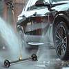 22 Inch Water Broom Under Car Chassis Floor Wash Extendable 3-Wand Car Washing Locomotive Bottom Water Broom 1/4 Quick Connector