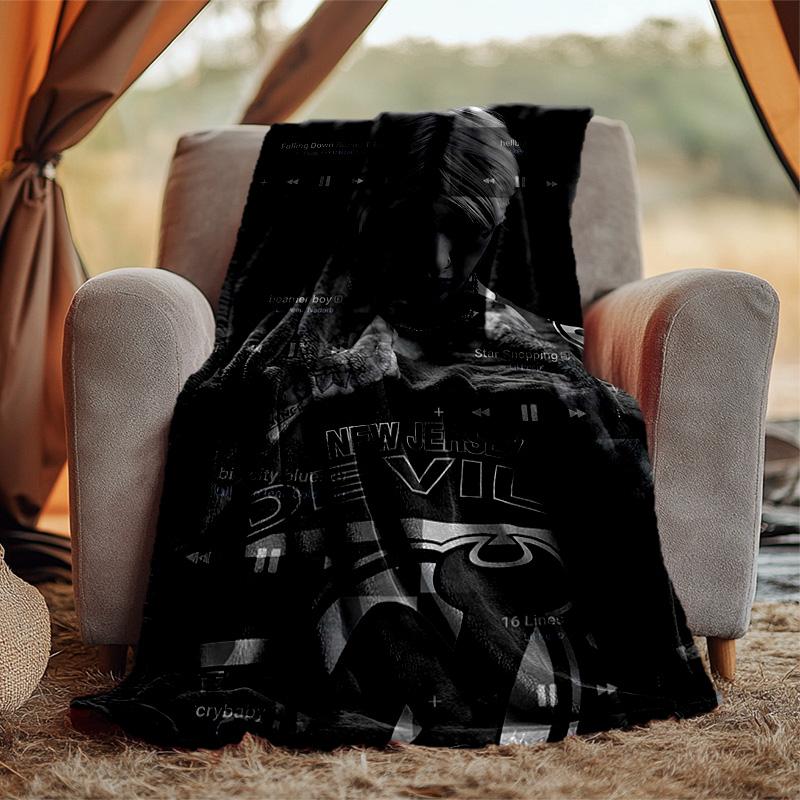 Neon Style Lil Peep Flannel Blanket Soft Warm All-Season Throw, Design for Camping, Car Travel, Hiking Sofa, Bed, Office Perfect Gift for Parties