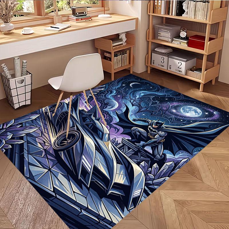 Batman Print Rug, Washable Floor Carpet, For Entryway Dorm Laundry Room Office Study, Home Decor Birthday Christmas Gift