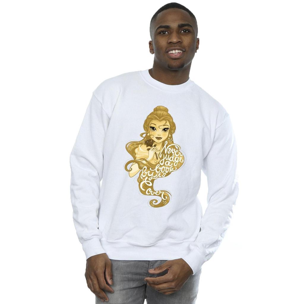 Disney Mens Beauty And The Beast Never Judge Sweatshirt