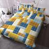 Цветное постельное белье из трех предметов с одеялом из строительных блоков