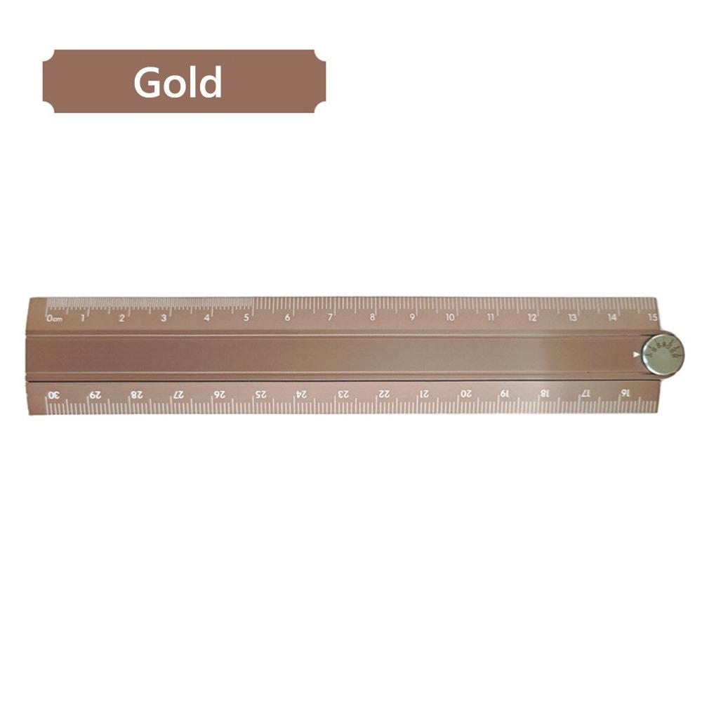 Aluminum Alloy Folding Ruler 30cm Metal Ruler High Quality Stationery Ruler  Students