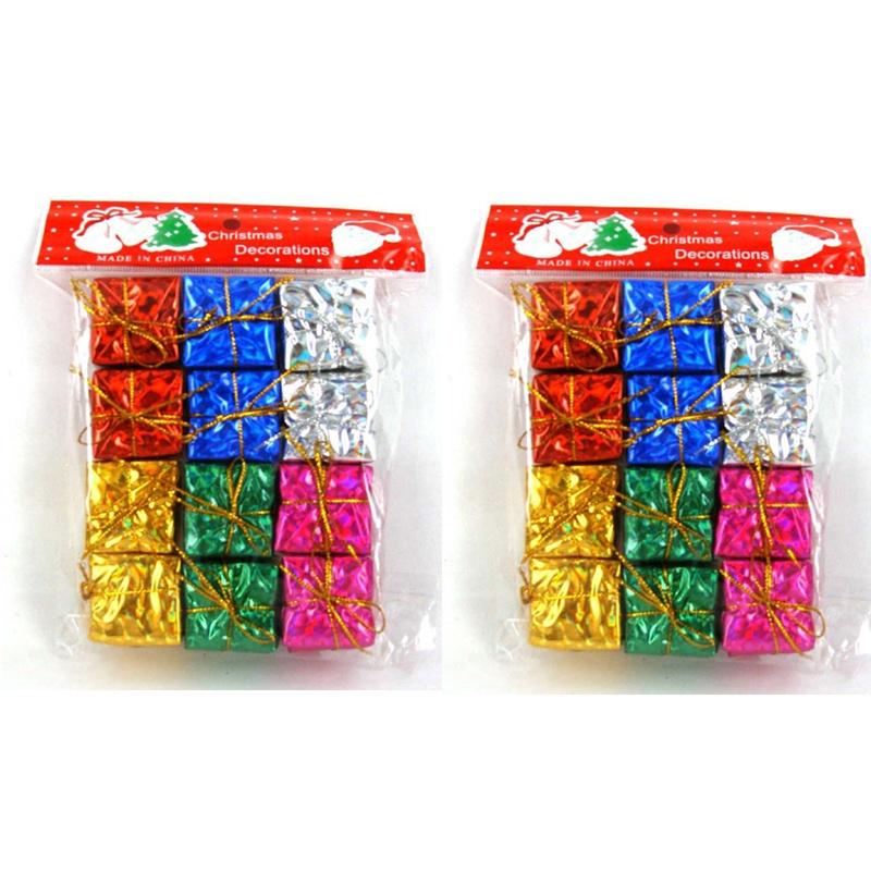 12 шт./лот, подвесные украшения для рождественской елки, подарочная коробка из пенопласта