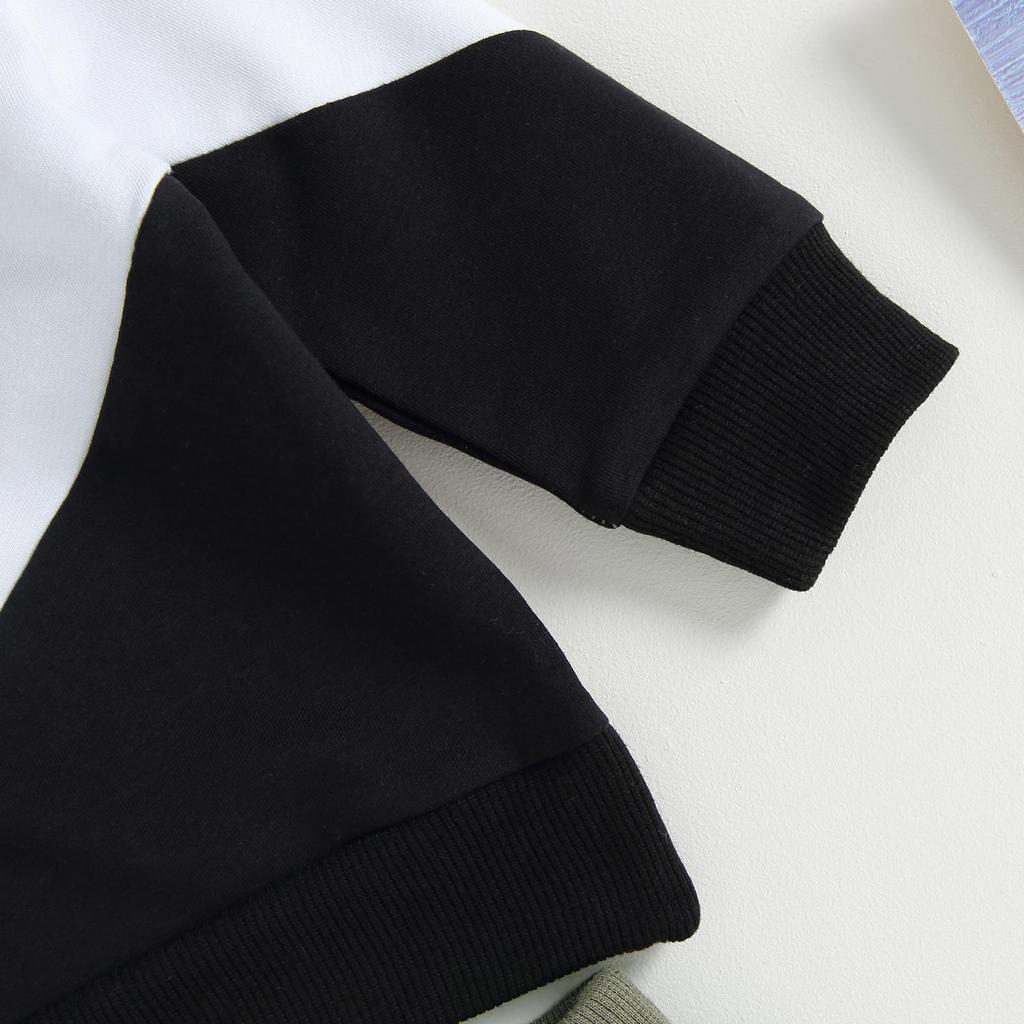 Повседневные штаны для мальчиков 0-3 лет, комплекты из 2 шт., топы контрастного цвета с длинными рукавами, комплекты штанов на шнурке