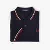 Fred Perry [M3600] Рубашка Fred Perry с двумя полосками - Темно-синий/Снежно-белый/Жженый красный M3600-T55