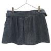 Made In Italy Linen Blend Mini Skirt 38 Indigo Women Used