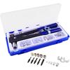 Hand Riveter Set, 86-Piece Set with M3, M4, M5, M6, and M8 Screws, Includes Rivet Set Nuts and Inserts, Screw Insertion Rivet Gun Tool, Steel and Alum
