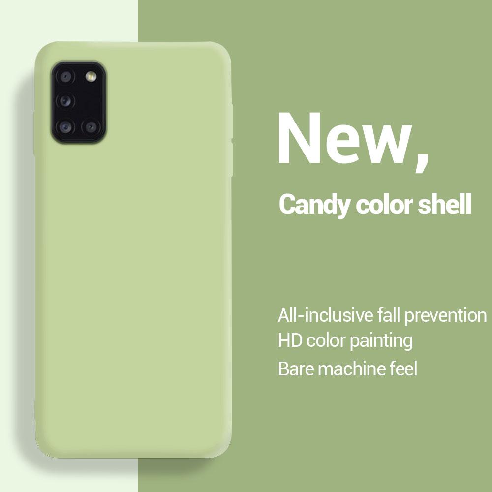 Мягкий чехол из жидкого силикона для Samsung Galaxy A31 A41 A51 A71 A11 A21S A12 A22 A32 A42 A52 A72 4G 5G
