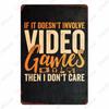 Предупреждение Angry Gamer, винтажная жестяная вывеска, постер с повторением игр, клубный домашний декор для спальни, игра для сна, забавные наклейки на стену, доска N379