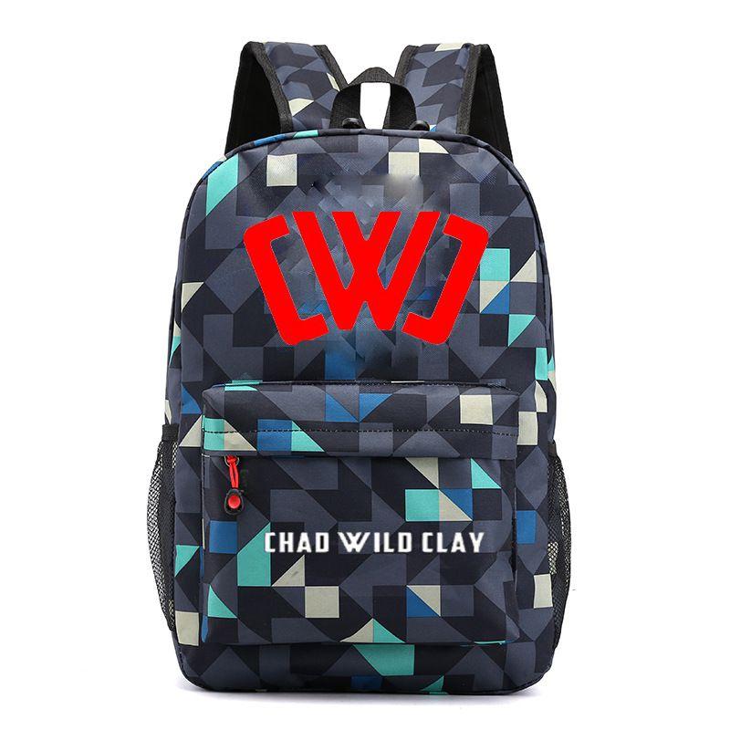 Модный детский рюкзак Chad Wild Clay для мальчиков с мягким отделением для ноутбука и расширяемым пространством