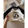 Boys Long Sleeve Cotton T Shirt with Cartoon Embroidery for Spring Autumn