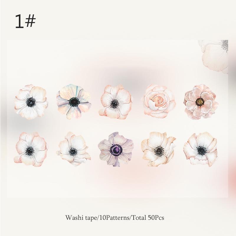 1Roll Cute Flower Washi Tape Set Scrapbooking Decoration DIY Journal Stickers Label