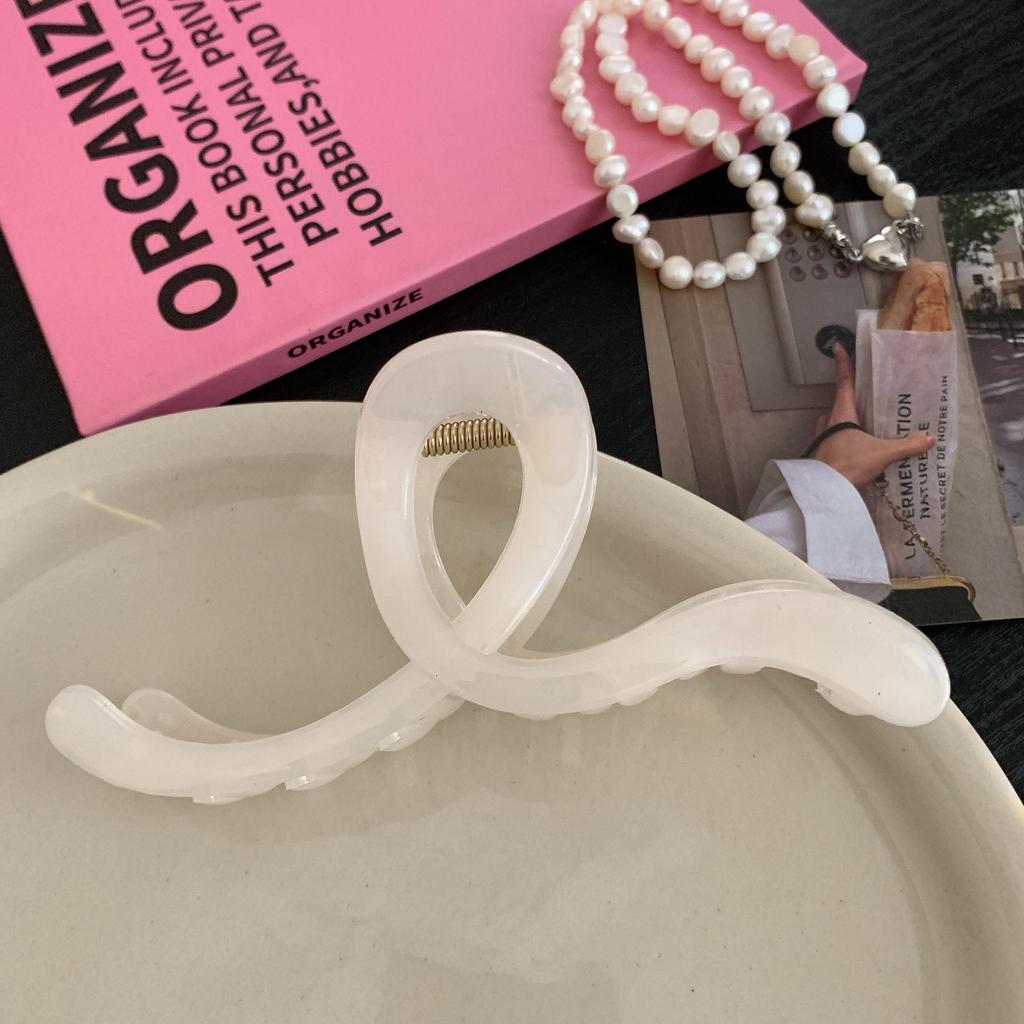 Синяя летняя заколка для волос Shark - простой, свежий стиль бежевый аксессуар