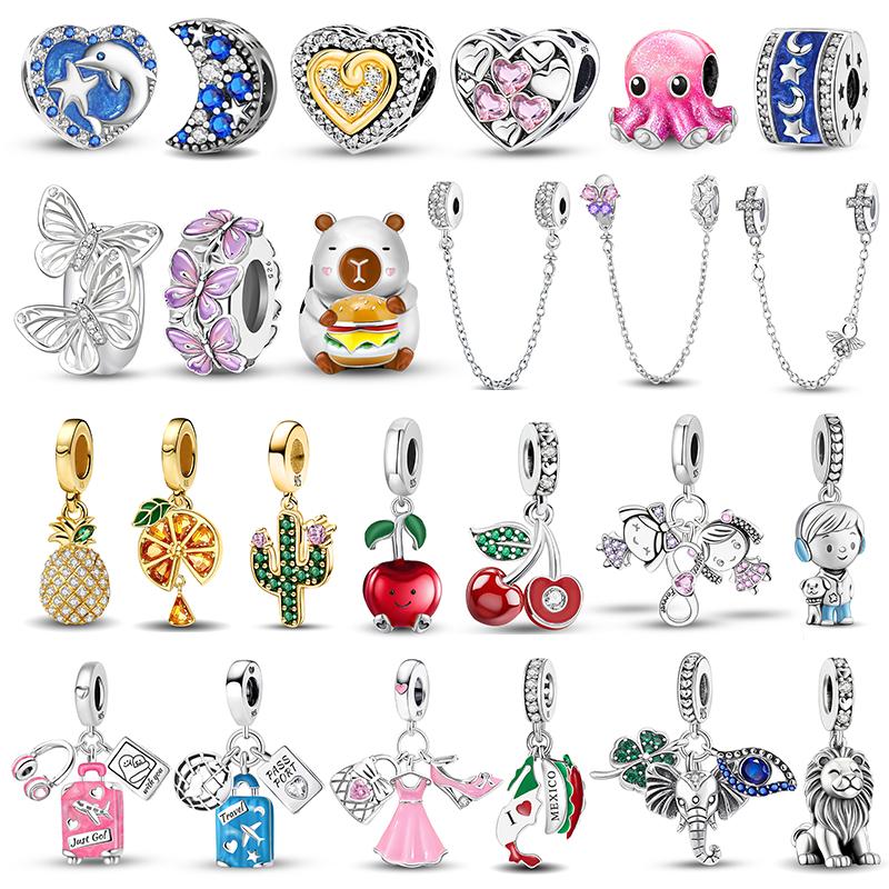 Медный кулон-шарм для чемодана в виде слона и дельфина для женщин, браслеты «сделай сам», высококачественная персонализированная изысканная бижутерия