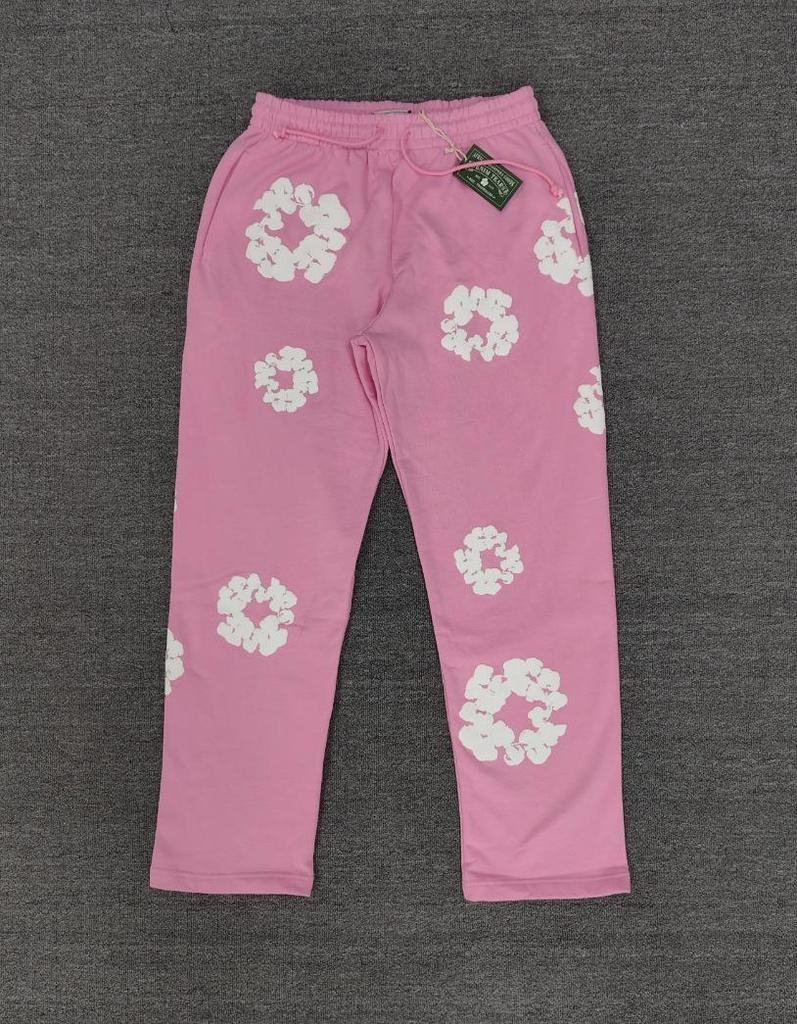 Худи из плотного хлопкового денима с цветочным принтом - Модная американская уличная куртка для мужчин