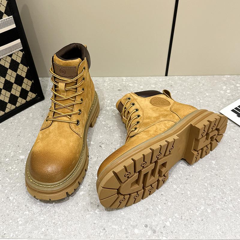 Ботинки женские из натуральной кожи на толстой подошве Мотоциклетная рабочая одежда для отдыха на природе Женские ботильоны Обувь для женщин Zapatos