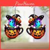 Цветные Тематические Хэллоуин Мультяшный Призрак Тыква Узор Женские Серьги Акрил