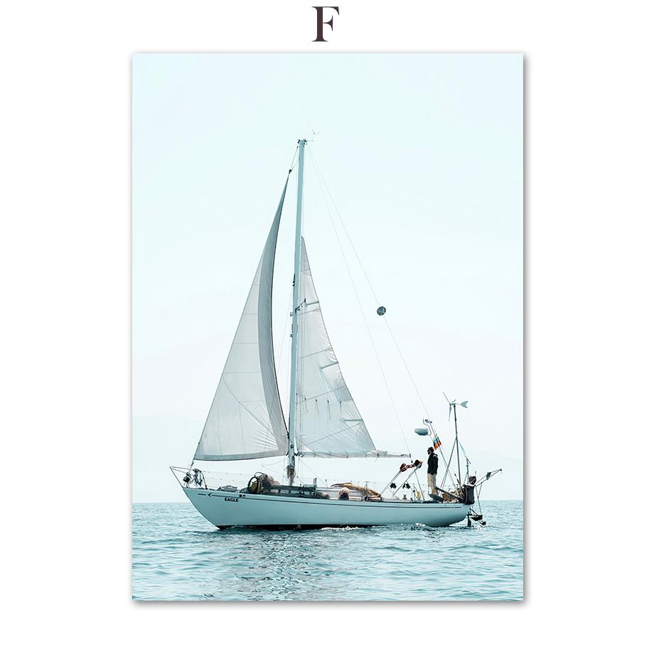 Чайка, маяк, мост, море, пляж, велосипед, настенная живопись на холсте, постеры на скандинавскую тему и принты, настенные панно для декора гостиной