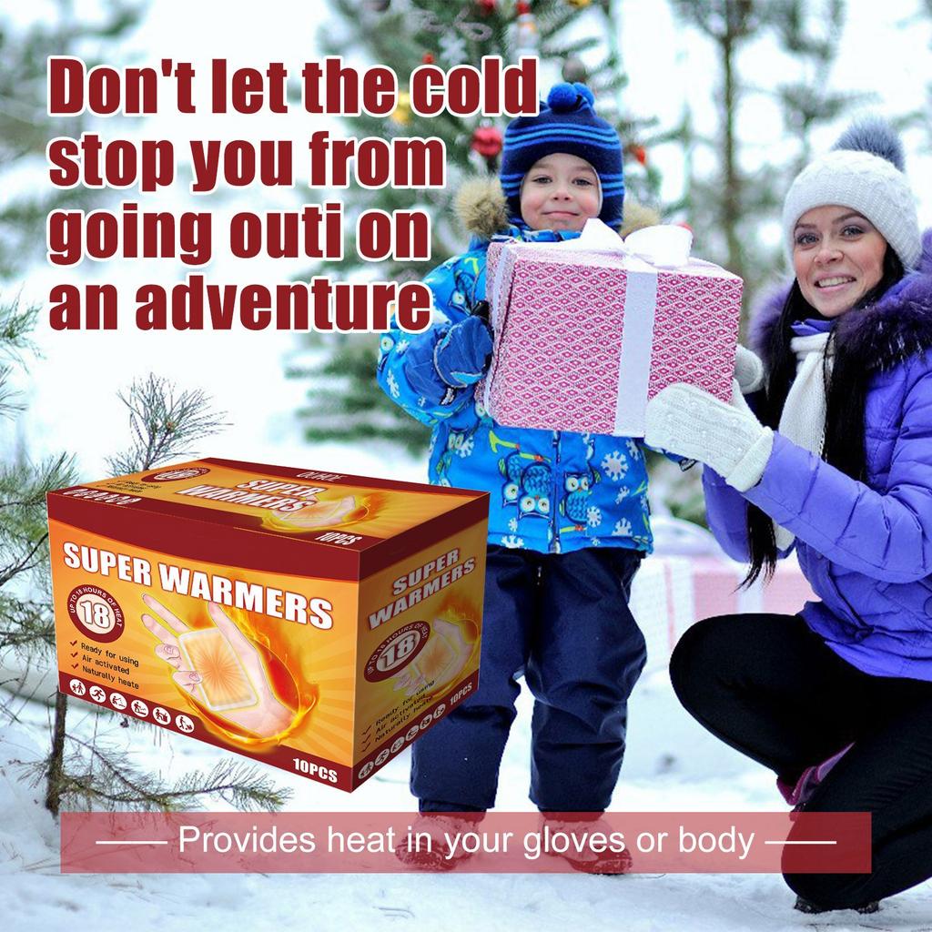Упаковка из 10 согревающих пластырей для облегчения боли Одноразовые согревающие пластыри Проникающее тепло Сохраняйте тепло зимой Грелка для тела